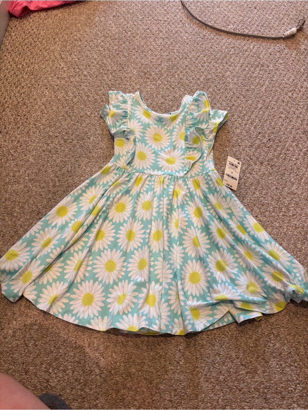 Epic Threads Aqua Daisy Ruffle-Sleeve Dress